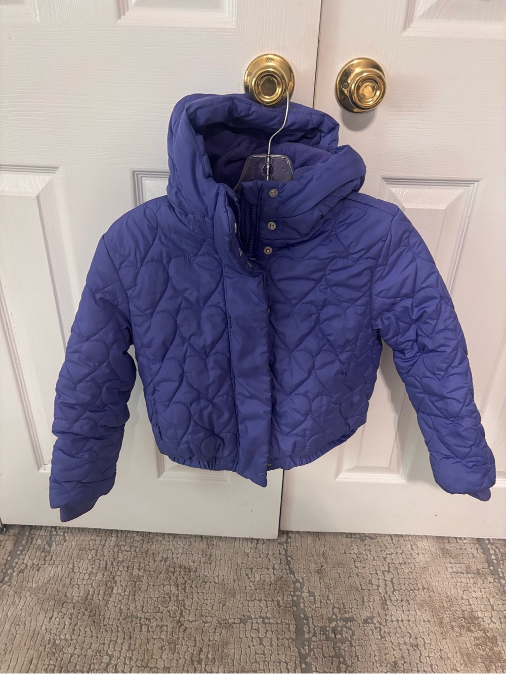 GAP Girls Purple Quilted Puffer Jacket size small